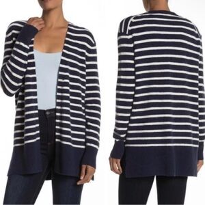 Madewell Navy and White Striped Women's Sweater